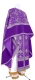 Greek Priest vestment -  Vinograd metallic brocade B (violet-silver) with velvet inserts, Standard design
