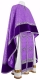 Greek Priest vestment -  Paschal Egg metallic brocade B (violet-silver), with velvet inserts, Standard design