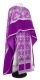 Greek Priest vestments - Pskov metallic brocade B (violet-silver) with velvet inserts, Standard design