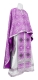 Greek Priest vestment -  Gouslitsa metallic brocade B (violet-silver), Standard design