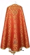 Greek Priest vestment -  Byzantine metallic brocade B (red-gold) back, Standard design