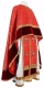 Greek Priest vestment -  Paschal Egg metallic brocade B (red-gold), with velvet inserts, Premium design