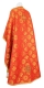 Greek Priest vestment -  Myra Lycea metallic brocade B (red-gold) (back), Standard design
