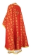Greek Priest vestments - Lavra metallic brocade B (red-gold) back, Standard design