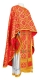 Greek Priest vestments - Nicholaev metallic brocade B (red-gold), Standard design