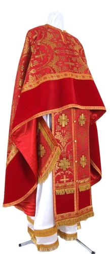 Greek Priest vestment -  metallic brocade B (red-gold)
