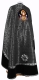 Greek Priest vestment -  Paschal Egg metallic brocade B (black-silver) back, with velvet inserts, Standard design