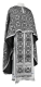 Greek Priest vestments - Vasilia metallic brocade B (black-silver), Economy design
