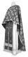 Greek Priest vestment -  Myra Lycea metallic brocade B (black-silver), Standard design