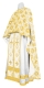Greek Priest vestment -  Myra Lycea metallic brocade B (white-gold), Standard design