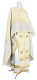 Greek Priest vestment -  Corinth metallic brocade B (white-gold) with velvet inserts, Standard design