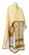 Greek Priest vestments - Nicholaev metallic brocade B (white-silver), Economy design