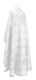 Greek Priest vestment -  Shouya metallic brocade B (white-silver) back, Economy design