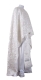 Greek Priest vestment -  Ostrozh metallic brocade B (white-silver), Standard design