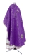 Greek Priest vestment -  Alania metallic brocade BG1 (violet-silver) (back), Standard cross design
