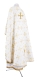 Greek Priest vestment -  Belozersk metallic brocade BG1 (white-gold) back, Standard design
