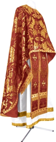 Greek Priest vestment -  metallic brocade BG3 (claret-gold)