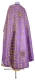 Greek Priest vestment -  Big Cross metallic brocade BG3 (violet-gold) (back), Standard design