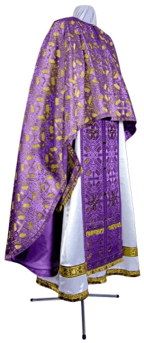 Greek Priest vestment -  metallic brocade BG3 (violet-gold)