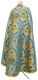 Greek Priest vestment -  Vase metallic brocade BG4 (blue-gold) (back), Standard design