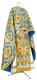 Greek Priest vestment -  Vase metallic brocade BG4 (blue-gold), Standard design