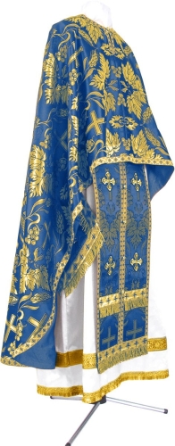Greek Priest vestment -  metallic brocade BG4 (blue-gold)