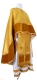 Greek Priest vestment -  Small Cross metallic brocade BG4 (yellow-gold) with velvet inserts, Standard design