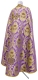 Greek Priest vestment -  Vase metallic brocade BG4 (violet-gold) back, Standard design