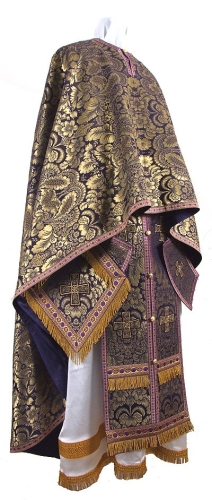 Greek Priest vestment -  metallic brocade BG4 (violet-gold)