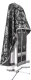 Greek Priest vestment -  metallic brocade BG4 (black-silver)