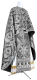 Greek Priest vestment -  Vase metallic brocade BG4 (black-silver), Standard design