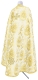 Greek Priest vestment -  Vase metallic brocade BG4 (white-gold) back, Standard design