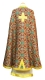 Greek Priest vestment -  metallic brocade BG5 (old-claret-green) (back)