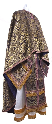 Greek Priest vestment -  metallic brocade BG5 (violet-gold)