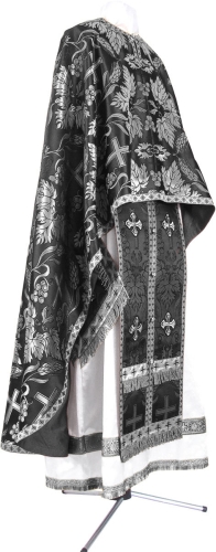 Greek Priest vestment -  metallic brocade BG5 (black-silver)