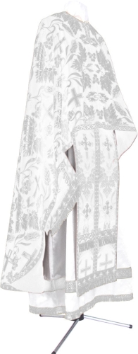 Greek Priest vestment -  metallic brocade BG5 (white-silver)