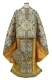 Greek Priest vestment -  metallic brocade BG6 (blue-gold)