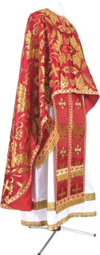Greek Priest vestment -  metallic brocade BG6 (red-gold)