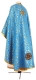 Greek Priest vestment -  Souzdal' rayon brocade S2 (blue-gold) (back), Standard cross design