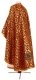 Greek Priest vestment -  Souzdal' rayon brocade S2 (claret-gold) (back), Standard design