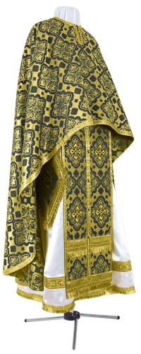 Greek Priest vestment -  rayon brocade S2 (black-gold)