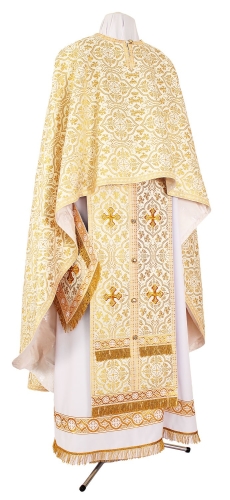 Greek Priest vestment -  rayon brocade S2 (white-gold)