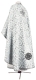 Greek Priest vestment -  Souzdal' rayon brocade S2 (white-silver) (back), Standard cross design
