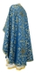 Greek Priest vestments - Soloun rayon brocade S3 (blue-gold) back, Standard design