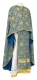 Greek Priest vestments - Salim rayon brocade S3 (blue-gold), Standard design