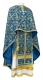 Greek Priest vestments - Soloun rayon brocade S3 (blue-gold), Standard design