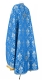 Greek Priest vestment -  Vine Switch rayon brocade S3 (blue-silver) (back), Standard design