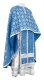 Greek Priest vestments - Lavra rayon brocade S3 (blue-silver), Standard design