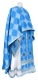 Greek Priest vestments - Kolomna rayon brocade S3 (blue-silver), Standard design