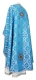 Greek Priest vestments - Nicholaev rayon brocade S3 (blue-silver) back, Standard design